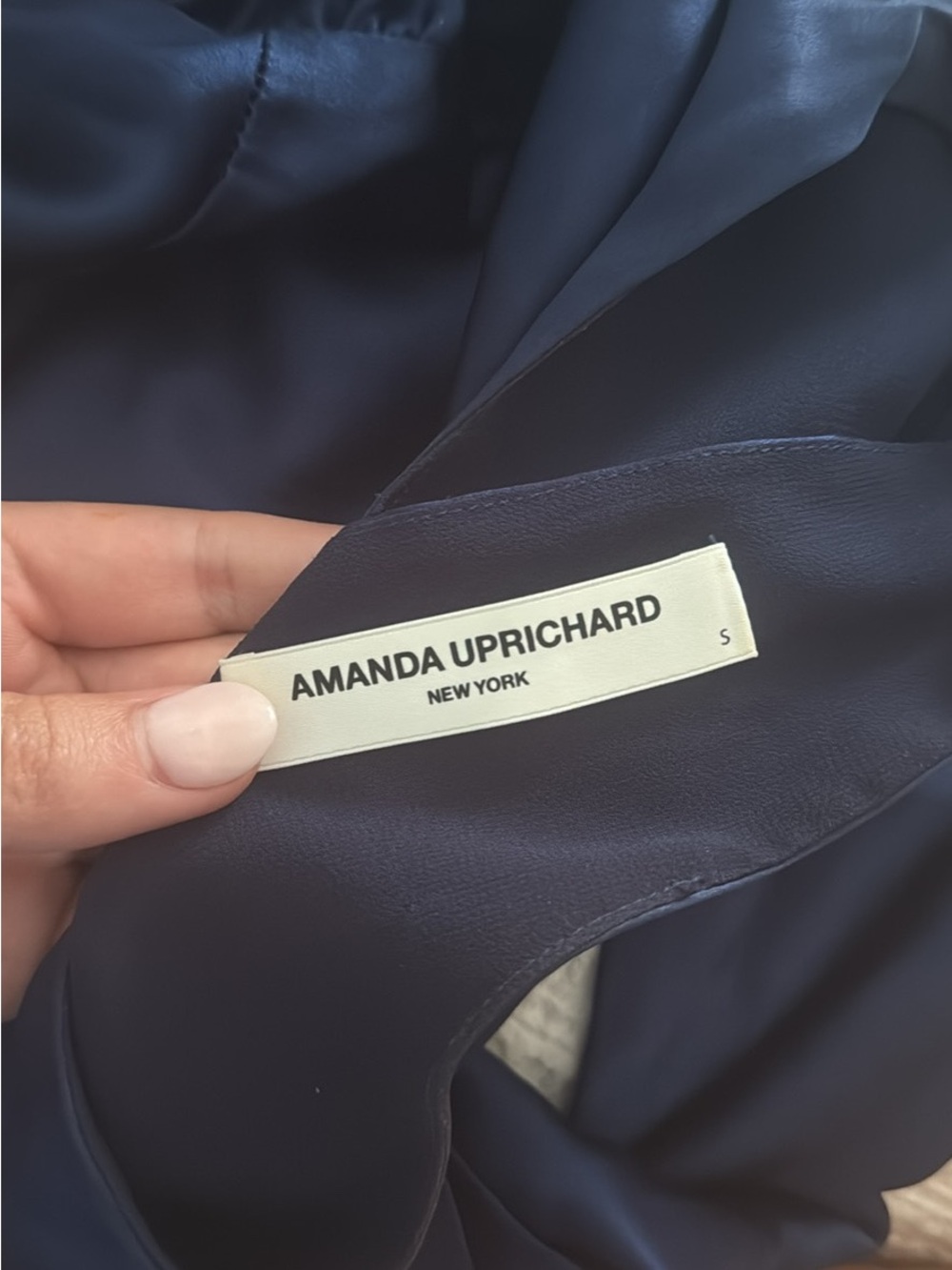 Amanda Uprichard Rosemary Navy Maxi Dress - Picture 2 of 5